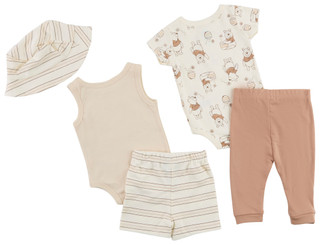 Thumbnail 2: Disney Baby Boys 5 Pc Winnie The Pooh Pants Set 