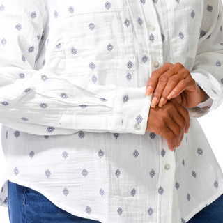 Thumbnail 3: Liverpool Plus Long Sleeve Geometric Button Down Top 