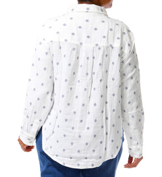 Thumbnail 6: Liverpool Plus Long Sleeve Geometric Button Down Top 