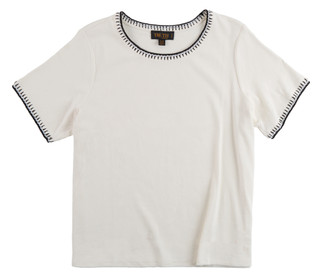 Thumbnail 1: TRUTH Plus Rib Contour Stitch Short Sleeve Top 