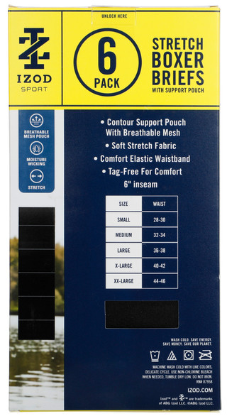 Thumbnail 2: IZOD Men's 6-Pack Stretch Boxer Briefs 