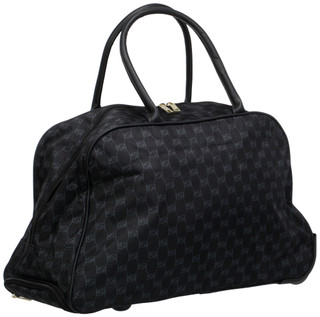 Thumbnail 3: Bebe Meredith 22" Rolling Duffel Bag - Black & Gold Dot 