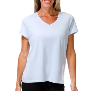 Thumbnail 1: DKNY Women's Short Sleeve V-Neck Top 