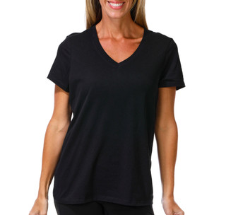 Thumbnail 1: DKNY Women's Short Sleeve V-Neck Top 