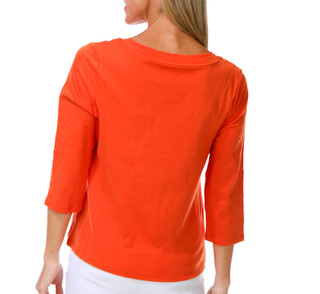 Thumbnail 2: Coral Bay Petite 3/4 Sleeve V-Neck Top 