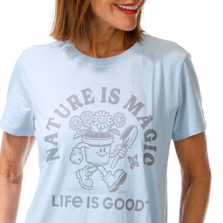Thumbnail 3: Life is Good Womens Short Sleeve Graphic Crew Neck Top 