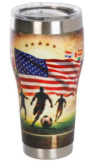 Thumbnail 1: Meteor America World Soccer Tumbler Cup 