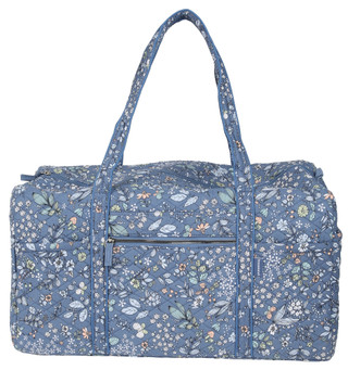 Thumbnail 1: Dadamo 22-Quart Quilted Duffel Bag - Blue Floral 