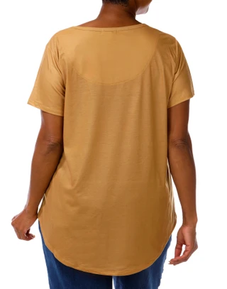 Thumbnail 2: ONE WORLD Plus Short Sleeve Harvest Bloom Top 