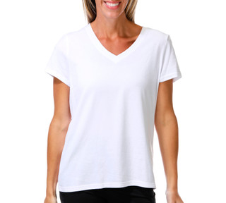 Thumbnail 1: DKNY Women's Short Sleeve V-Neck Top 