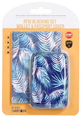 Thumbnail 1: Miami Carry On RFID Blocking Passport Cover & Travel Wallet Set 