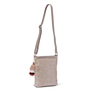 Thumbnail 4: Sakroots Banyan Pyrite Straw Crossbody 
