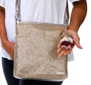 Thumbnail 6: Sakroots Banyan Pyrite Straw Crossbody 