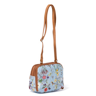 Thumbnail 4: MULTISAC Chambray Vienna Floral Zippy Triple Compartment Crossbody 