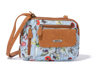 Thumbnail 5: MULTISAC Chambray Vienna Floral Zippy Triple Compartment Crossbody 