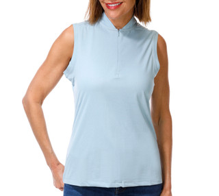 Thumbnail 1: Swannies Golf Womens Sleeveless Active 1/4 Zip Polo Top 