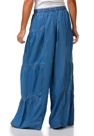 Thumbnail 2: Steve Madden Women's Tiered Chambray Pants 