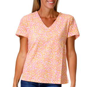 Thumbnail 1: Alfred Dunner Women's Short Sleeve V-Neck Essential Top 
