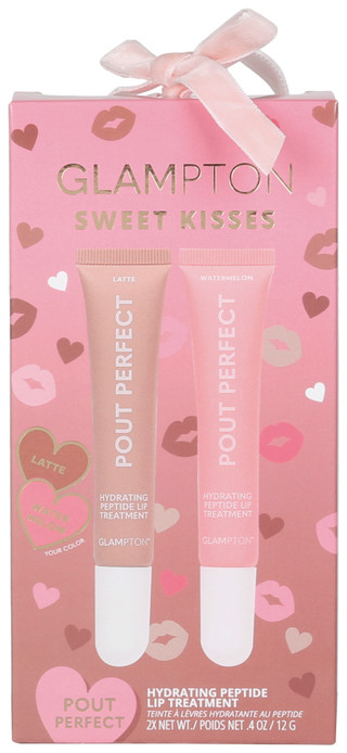 Thumbnail 1: Glampton 2 Pk Sweet Kisses Hydrating Peptide Lip Treatment Set 