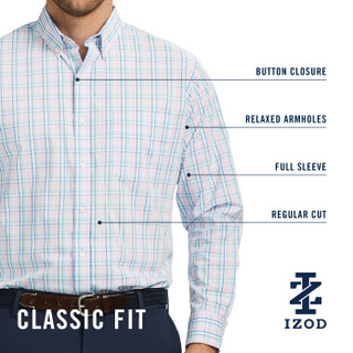 Thumbnail 4: IZOD Men's Performance Long Sleeve Button Down Shirt 