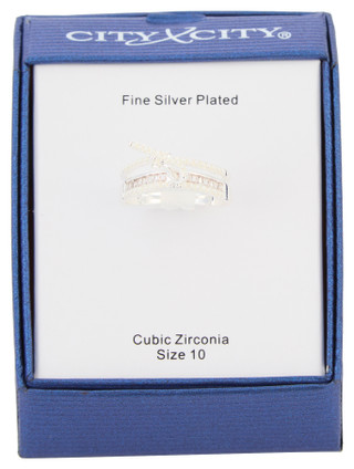 Thumbnail 1: City by City Silver Plated Bow Ring 