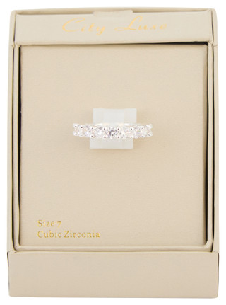 Thumbnail 1: City by City Silver Plated CZ Eternity Band Ring 
