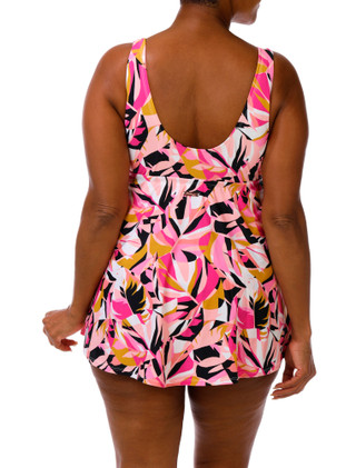 Thumbnail 2: RAISINS Plus Lucia Floral Swimdress 