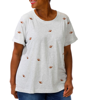 Thumbnail 1: Philosophy Plus Short Sleeve Embroidered Football Top 