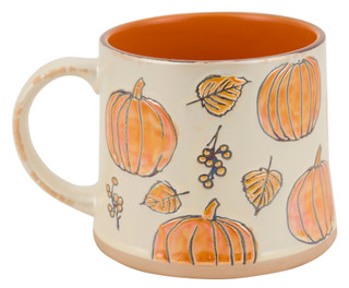 Thumbnail 2: Spectrum Designz Pumpkin Luster Harvest Coffee Mug 