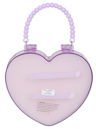 Thumbnail 2: Capelli Girls 24 Pc Ring Set & Heart Shaped Case with Beaded Handle 