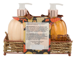 Thumbnail 2: Sedona 2 Pc Autumn Pumpkin Hand Soap & Lotion Set with Caddy 