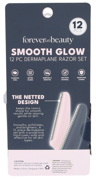 Thumbnail 2: Forever Beauty 12 Pc Stainless Steel Dermaplane Razor Set with Case 
