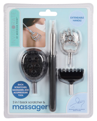 Thumbnail 1: Invigorate by Meridian Point 3-in-1 Extendable Back Scratcher & Massager 