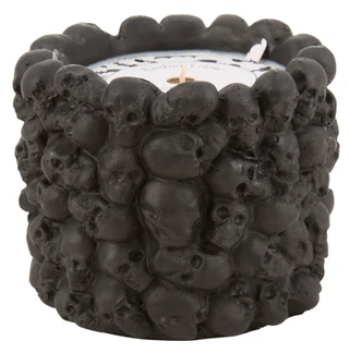 Thumbnail 1: Ember Glow 12 oz Midnight Spell Skull Multi-Scented Halloween Candle 