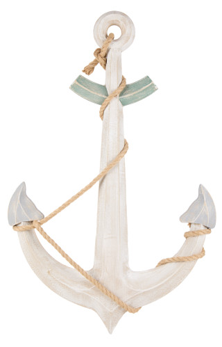 Thumbnail 1: Sand  & Sea 20x32 Large Wooden Anchor with Rope 