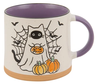 Thumbnail 1: Eli & Ana 18 oz Handmade Pet Ghost Halloween Coffee Mug 