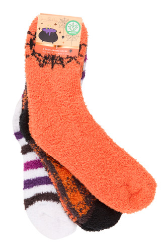 Thumbnail 1: Gem Bella Women's 3 Pk Aroma Infused Halloween Cozy Socks 