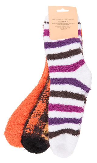 Thumbnail 2: Gem Bella Women's 3 Pk Aroma Infused Halloween Cozy Socks 
