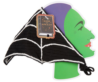 Thumbnail 1: TWIG & ARROW Halloween Spider Web Head Wrap  