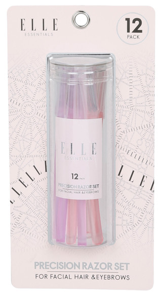 Thumbnail 1: Elle Essentials 12 Pk Precision Razor Set for Face with Storage Jar 