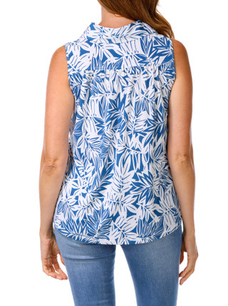Thumbnail 2: SJS Women's Sleeveless Button Down Top  