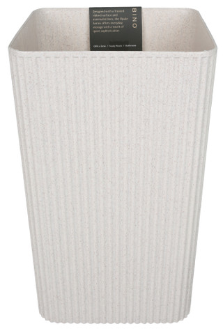 Thumbnail 2: Bino 12x8 Opale Square Ribbed Waste Bin 