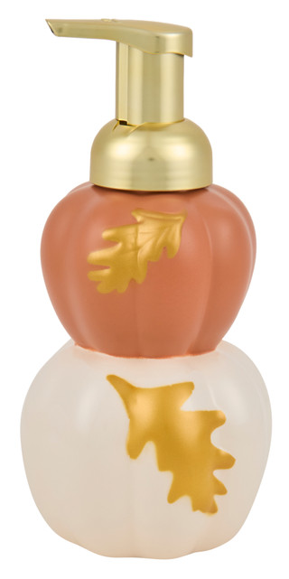 Thumbnail 1: MAISON DE BASE 16 oz Stacked Harvest Pumpkins Vanilla Foaming Hand Soap 