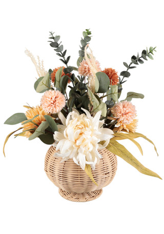 Thumbnail 1: FLORA BUNDA 17 in White Chrysanthemum Decorative Plant 