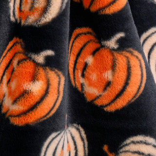 Thumbnail 2: Stay Spooky 50x70 Faux Fur Pumpkin Throw Blanket 