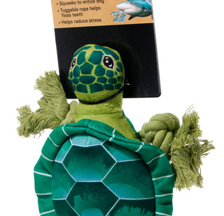 Thumbnail 3: Smithsonian Stuffed Sea Turtle Dog Toy 