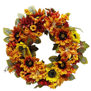 Thumbnail 1: PD HOME 22" Harvest Floral Wreath 
