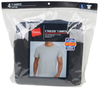 Thumbnail 1: Hanes Men's 4 Pk Comfortsoft Cotton T-Shirts 