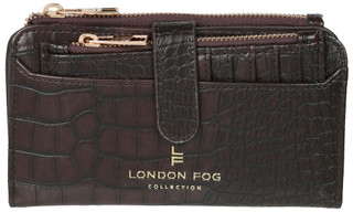 Thumbnail 3: London Fog Croc-Embossed 2-in-1 Wallet w/ Snap Flap Closure 