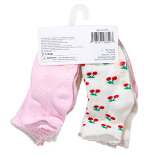 Thumbnail 2: Biz & Bean Toddler Girls 10 Pk Non-Slip Ankle Socks 